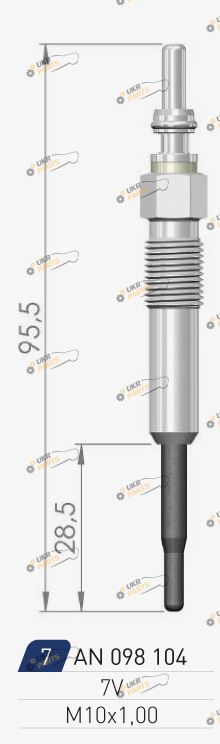 Свеча накаливания A-N PARTS 098 104